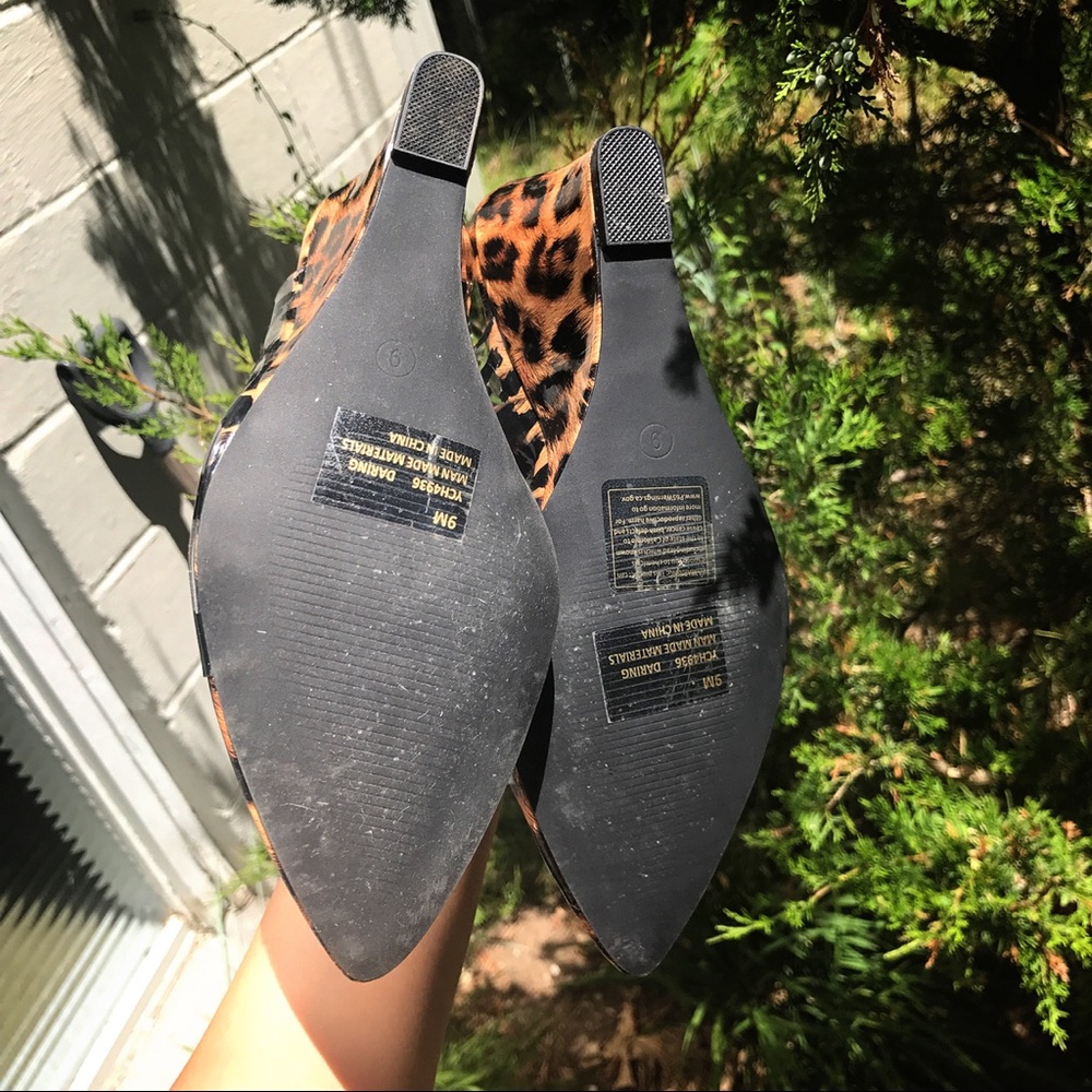 🆕 BROWN BLACK LEOPARD PRINT CLEAR WEDGES! - Picture 8 of 8